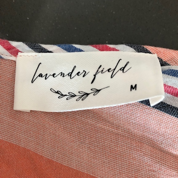 Lavender Field | Striped crop top | Tassels | M - Picture 6 of 7